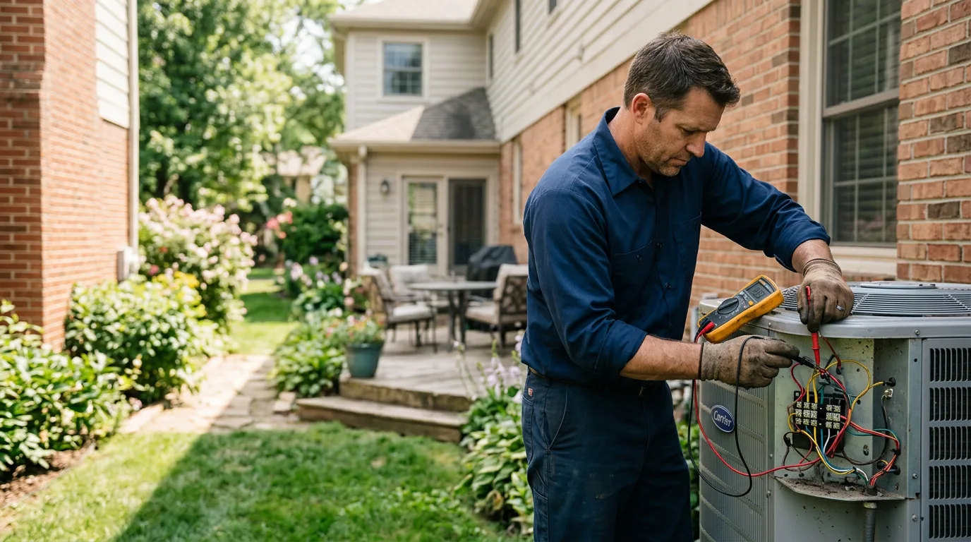 HVAC technician working near Apulia Station, NY